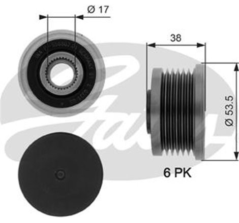 Fulie. alternator - Gates-OAP7081 - GATES-OAP7081