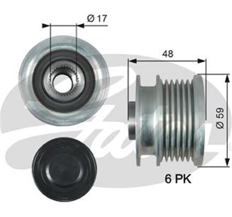 Fulie. alternator - Gates-OAP7178 - GATES-OAP7178