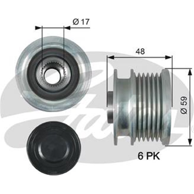 Fulie. alternator - Gates-OAP7178 - GATES-OAP7178
