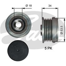 Fulie. alternator - Gates-OAP7202 - GATES-OAP7202