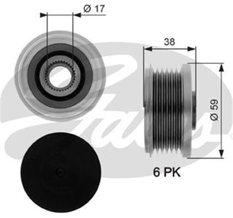 Fulie. alternator - Gates-OAP7282 - GATES-OAP7282