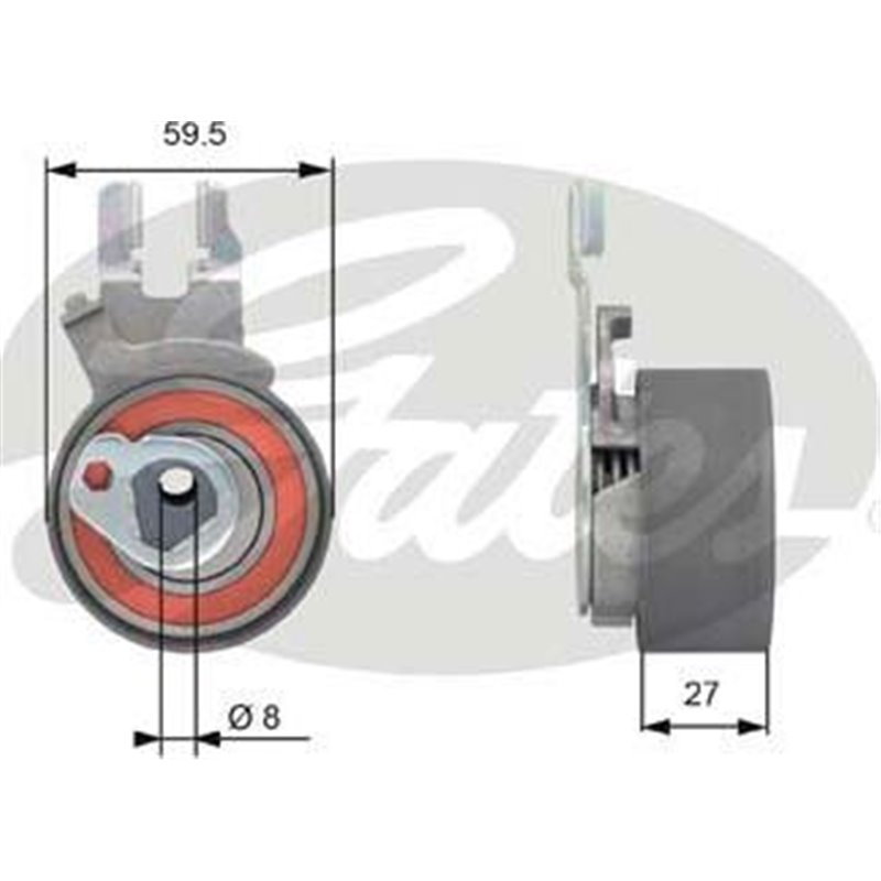 Rola intinzator,curea distributie - GATES-T43173
