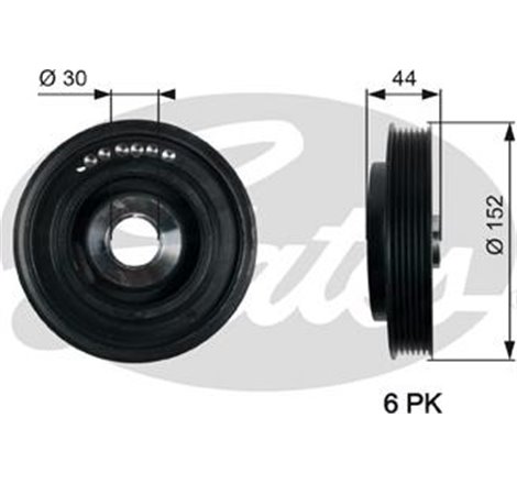 Fulie curea. arbore cotit - Gates-TVD1105 - GATES-TVD1105