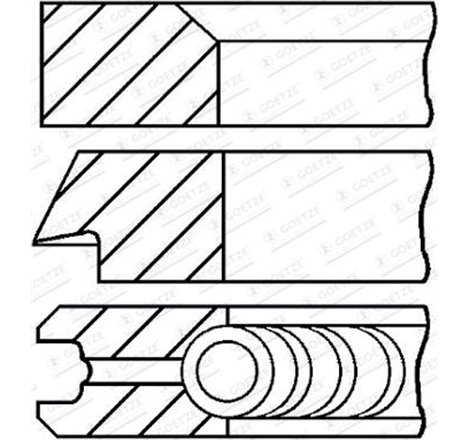 Set segmenti piston - Goetze-08-427705-00