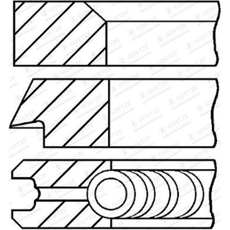 Set segmenti piston - Goetze-08-427705-00