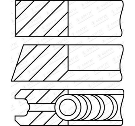 Set segmenti piston - Goetze-08-430300-00