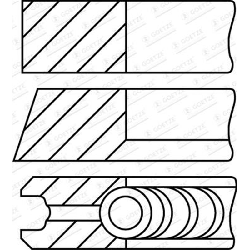 Set segmenti piston - Goetze-08-430300-00