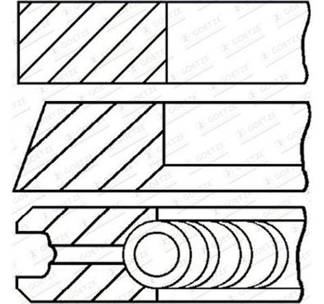 Set segmenti piston - Goetze-08-439100-10