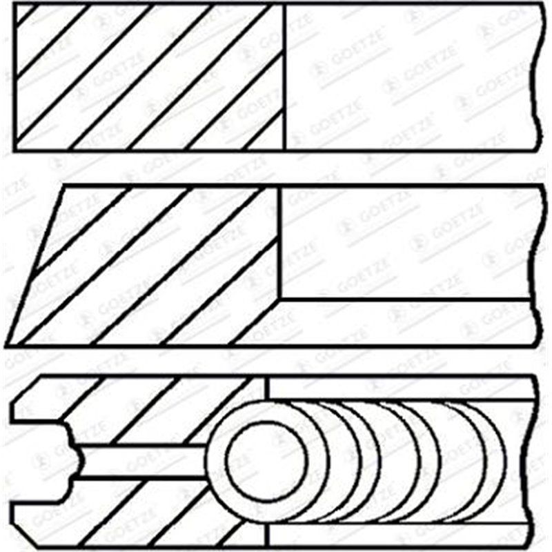 Set segmenti piston - Goetze-08-439100-10