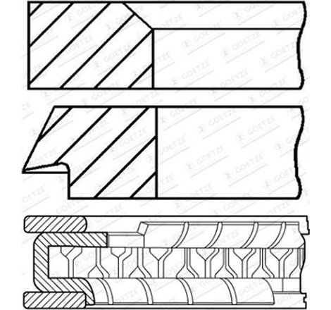 Set segmenti piston - Goetze-08-446600-00