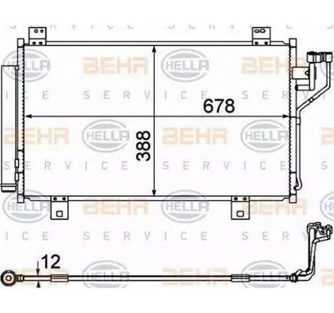 Condensator, climatizare - HELLA-8FC351344-604