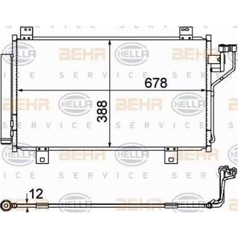 Condensator, climatizare - HELLA-8FC351344-604