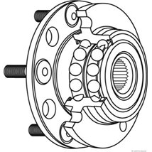 Set de rulmenti cu butuc Fata DR-ST cu mufa 86.5x66x29 NISSAN NAVARA NP300. PATHFINDER III 2.5D-4.0 01.05- - Herth+Buss Jakopart