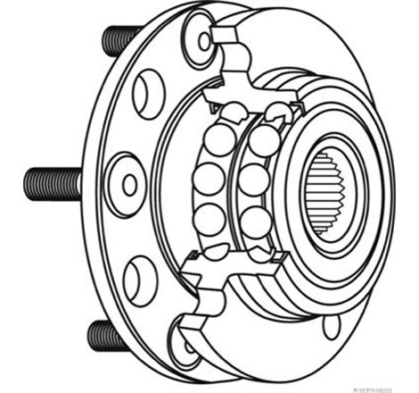 Set de rulmenti cu butuc Spate DR-ST cu mufa 37.7x70.8x63 TOYOTA RAV 4 II 2.0-2.0D 05.00-11.05 - Herth+Buss Jakoparts-J4712059