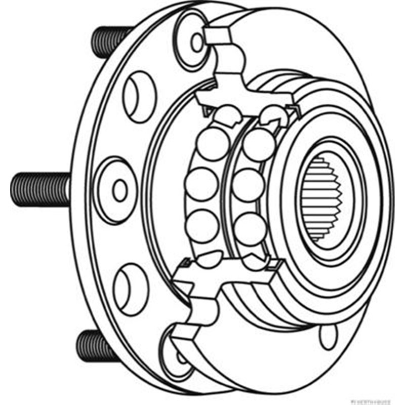 Set de rulmenti cu butuc Spate DR-ST cu mufa 37.7x70.8x63 TOYOTA RAV 4 II 2.0-2.0D 05.00-11.05 - Herth+Buss Jakoparts-J4712059