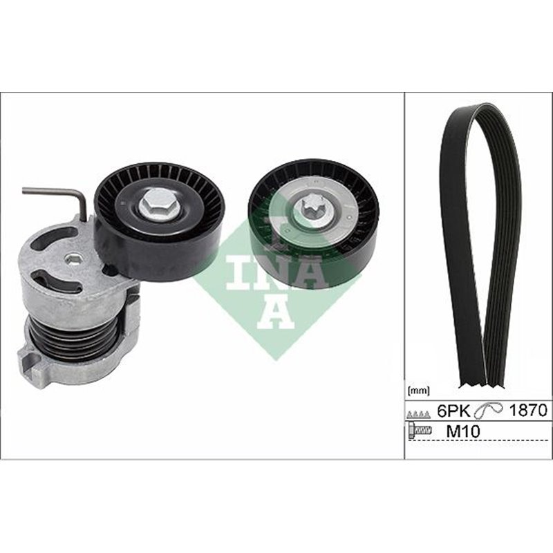 V-belts set with rollers BMW 1 E81. 1 E82. 1 E87. 1 E88. 3 E46. 3 E90. 3 E91. 5 E60. X1 E84. X3 E83. Z4 E85 1.6-1.8-2.0 12.00-06