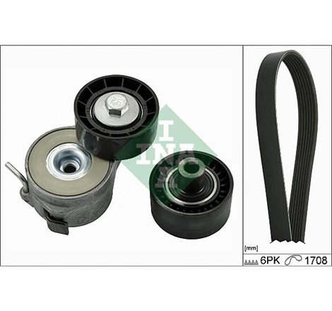 Multi-V-belt set with tensioner CITROEN BERLINGO. BERLINGO MULTISPACE. BERLINGO-MINIVAN. C5 III. JUMPY II. NEMO. NEMO-MINIVAN. X