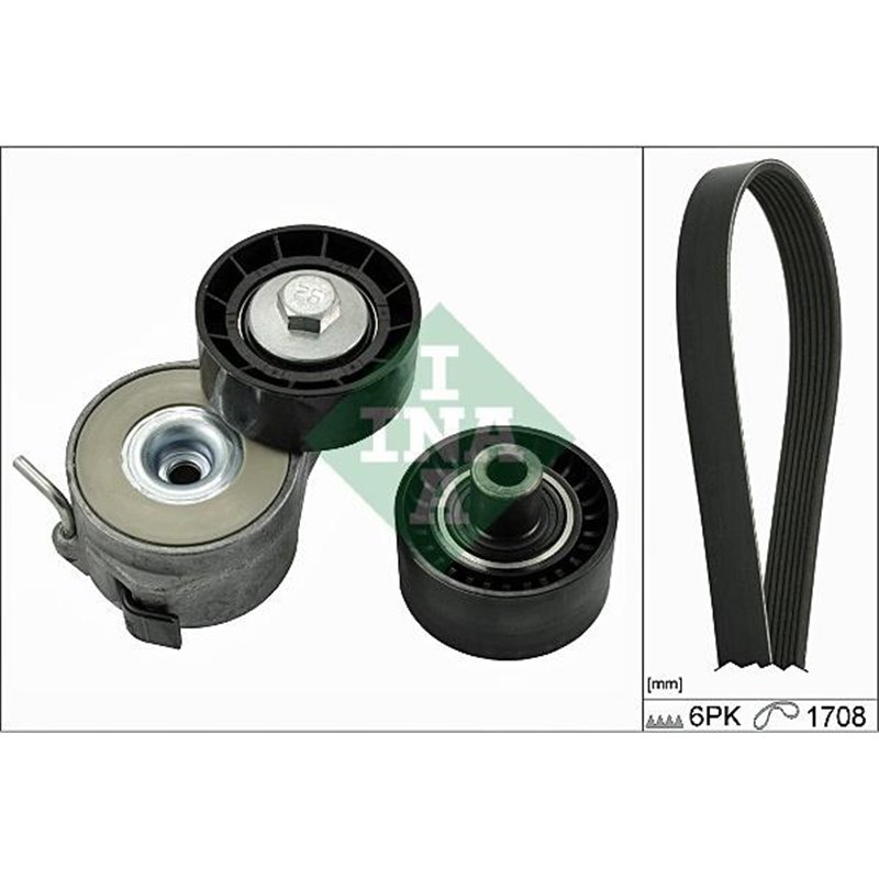 Multi-V-belt set with tensioner CITROEN BERLINGO. BERLINGO MULTISPACE. BERLINGO-MINIVAN. C5 III. JUMPY II. NEMO. NEMO-MINIVAN. X