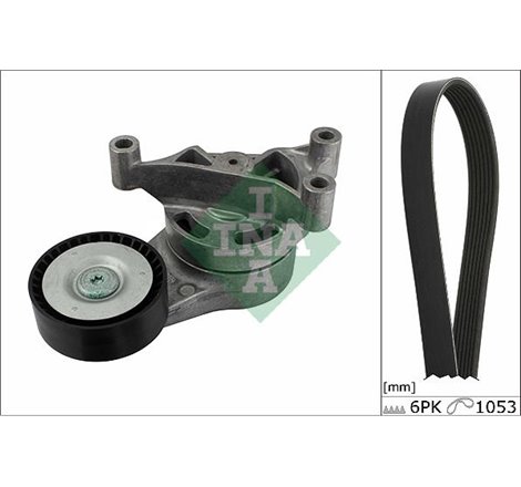 V-belts set with rollers AUDI A1. A3. TT. SEAT ALTEA. ALTEA XL. LEON. TOLEDO III. SKODA OCTAVIA II. VW EOS. GOLF V. GOLF VI. JET