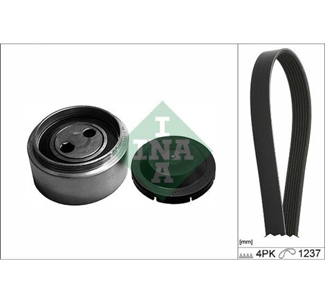 V-belts set with rollers AUDI A4 B5. A6 C5. A8 D2. ALLROAD C5. SKODA SUPERB I. VW PASSAT B5. PASSAT B5.5 2.5D 01.97-03.08 - INA-