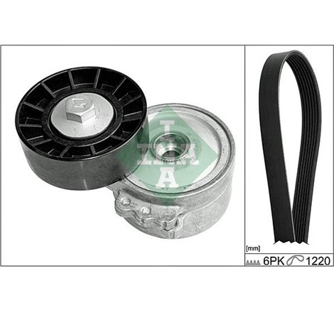 V-belts set with rollers VOLVO C30. C70 II. S40 I. S40 II. V50. CITROEN C4. C4 GRAND PICASSO I. C4 I. C4 PICASSO I. C5 II. C5 II