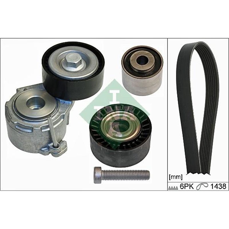 Multi-V-belt set with tensioner CITROEN BERLINGO. BERLINGO-MINIVAN. JUMPY I. XSARA. XSARA-HATCHBACK. XSARA-KOMBI. FIAT SCUDO. PE