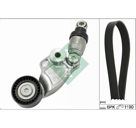Multi-V-belt set with tensioner MAZDA 3. 6. 6-KOMBI. CX-5 2.2D 04.12- - INA-529011910