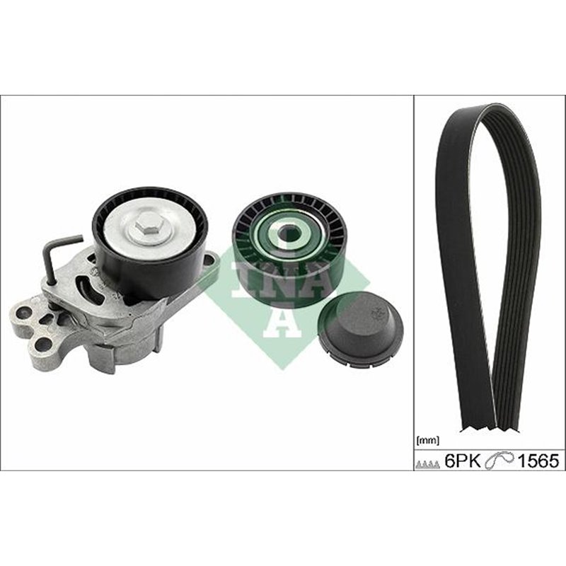 Multi-V-belt set with tensioner CITROEN BERLINGO. BERLINGO-MINIVAN. NEMO. NEMO-MINIVAN. XSARA PICASSO. PEUGEOT 206. 206. BIPPER.