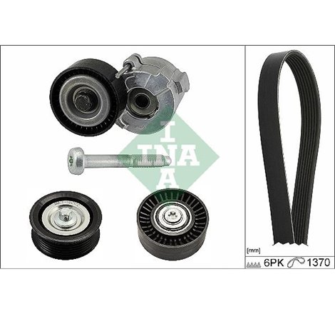 V-belts set with rollers OPEL ASTRA H. ASTRA H GTC. ASTRA H-KOMBI. ZAFIRA B. ZAFIRA B-MINIVAN 1.9D 04.04-04.15 - INA-529019010