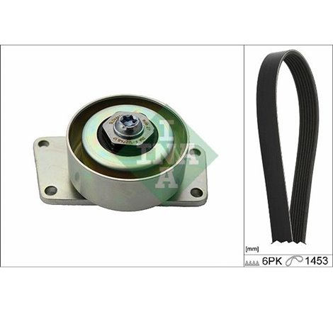 V-belts set with rollers CITROEN BERLINGO. BERLINGO-MINIVAN. XSARA. XSARA PICASSO. XSARA-KOMBI. PEUGEOT 206. 206. PARTNER. PARTN