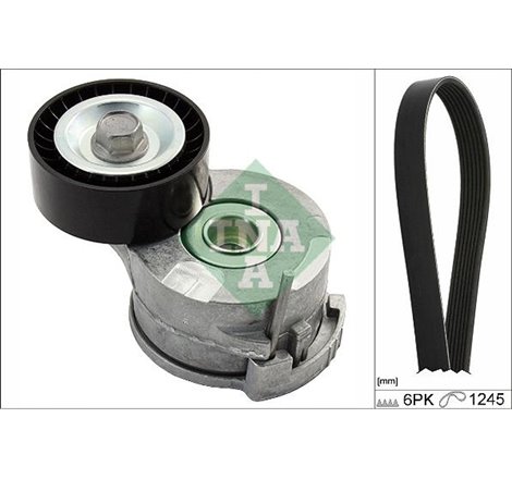 V-belts set with rollers CITROEN C4 GRAND PICASSO I. C4 II. C4 PICASSO I. C5 III. C8. DS4. DS5. JUMPY II. PEUGEOT 3008. 3008 I. 