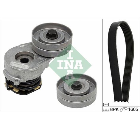 V-belts set with rollers OPEL ASTRA H. ASTRA H CLASSIC. ASTRA H GTC. ASTRA H-KOMBI. ZAFIRA B. ZAFIRA B-MINIVAN 1.7D 02.07- - INA