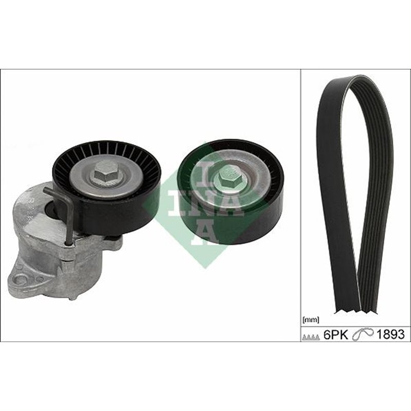 V-belts set with rollers OPEL ASTRA J. ASTRA J GTC. ZAFIRA C 2.0D 09.09- - INA-529034910