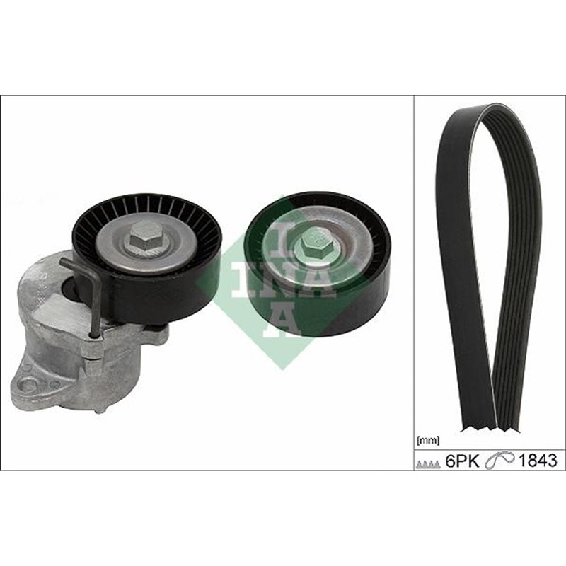 V-belts set with rollers OPEL ASTRA J. ASTRA J GTC. CASCADA. ZAFIRA C 2.0D 09.09- - INA-529035010