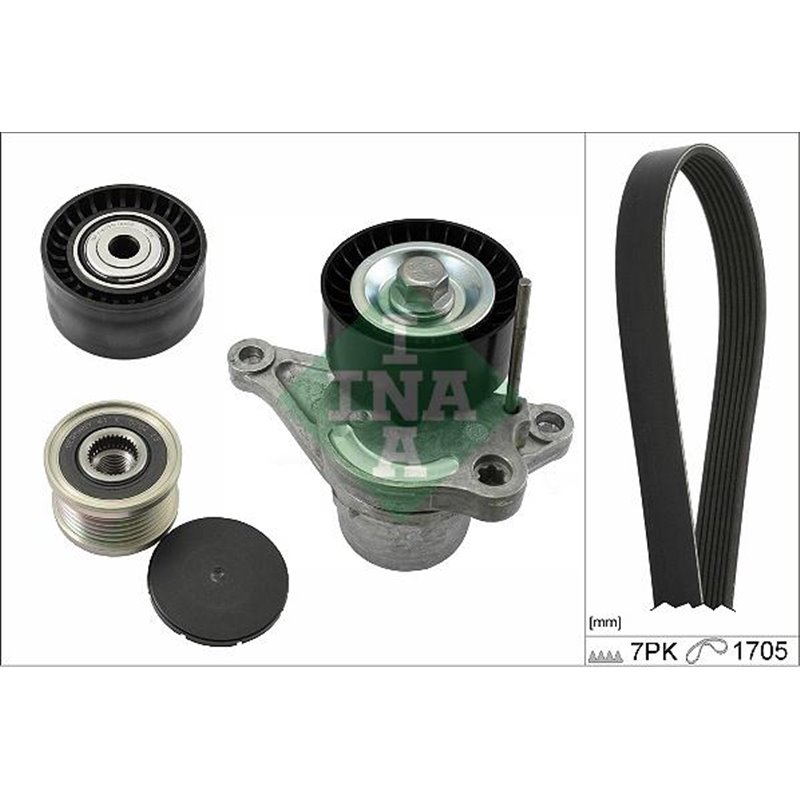 V-belts set with rollers NISSAN PRIMASTAR. QASHQAI I. X-TRAIL II. OPEL VIVARO A. RENAULT ESPACE IV. GRAND SCENIC II. GRAND SCENI