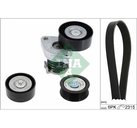 Multi-V-belt set with tensioner MERCEDES C C204. C T-MODEL S204. C W204. E A207. E C207. E T-MODEL S212. E W212. SLK R172 1.8 01
