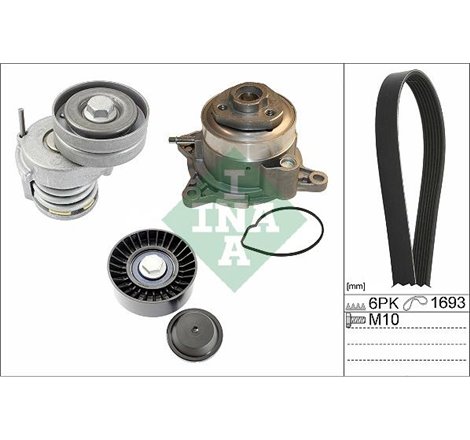 Multi-V-Belt kit rolls and water pump with water pump AUDI A1. A3. SEAT ALTEA. ALTEA XL. IBIZA IV. IBIZA IV SC. IBIZA IV ST. LEO