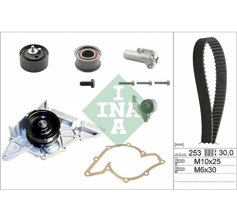 Kit distributie AUDI A4 B5. A4 B6. A6 C4. A6 C5. A8 D2. SKODA SUPERB I. VW PASSAT B5. PASSAT B5.5 2.4-2.7-2.8 06.94-03.08 - INA-