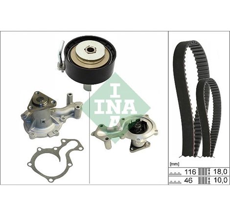 Set de distributie curea  intinzator  pompa de apa FORD B-MAX. C-MAX II. FIESTA VI. FOCUS III. FOCUS III-HATCHBACK. FOCUS III-KO