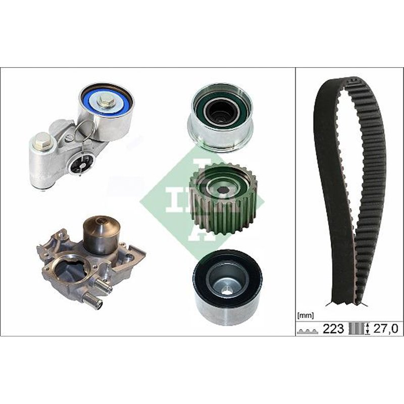 Set de distributie curea  intinzator  pompa de apa SUBARU FORESTER. LEGACY IV. OUTBACK 2.0-2.5 09.03-12.09 - INA-530073630