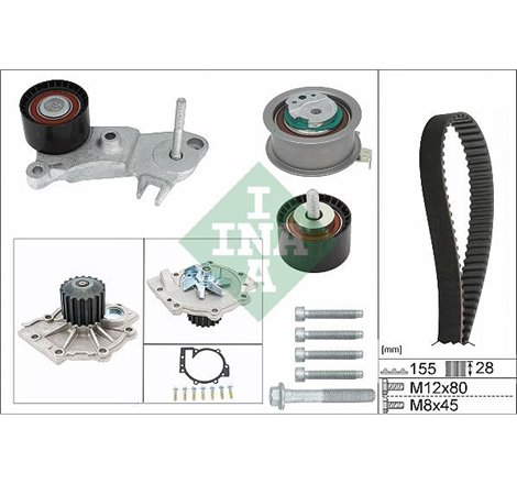 Set de distributie curea  intinzator  pompa de apa VOLVO S60 II. S80 II. S90 II. V40. V60 I. V60 II. V70 III. V90 II. XC40. XC60
