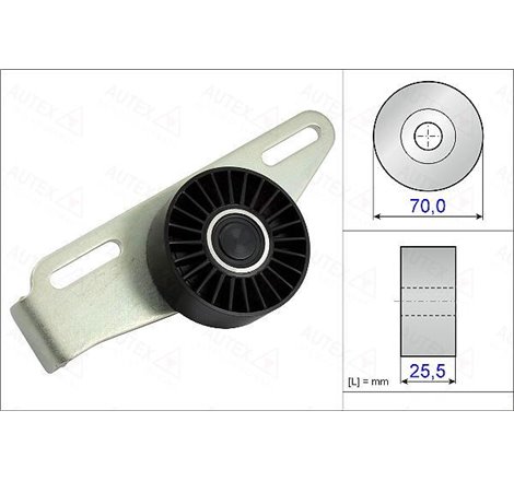 Multiple V-belt tensioning roll RVI MASCOTT. CITROEN BERLINGO-MINIVAN. DACIA DOKKER. DOKKER-MINIVAN. LODGY. LOGAN. LOGAN EXPRESS