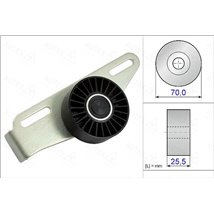 Multiple V-belt tensioning roll RVI MASCOTT. CITROEN BERLINGO-MINIVAN. DACIA DOKKER. DOKKER-MINIVAN. LODGY. LOGAN. LOGAN EXPRESS