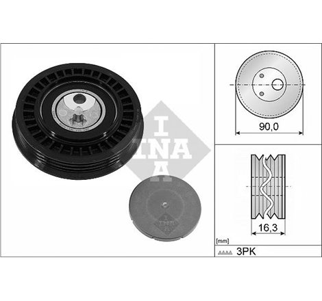 Multiple V-belt tensioning roll MERCEDES A V177. A W177. B SPORTS TOURER W247. CLA C118. CLA SHOOTING BRAKE X118. GLA H247 1.3H-