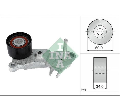 Ruloul-scripetele de sustinere a curelei de distributie VOLVO S60 II. S80 II. S90 II. V40. V60 I. V60 II. V70 III. V90 II. XC40.
