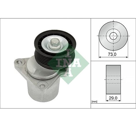 V-nervuri curea tensionare INA FORD 1.8-2.0 00 - Mazda 6 1.8-2.0 02 - INA-534012820