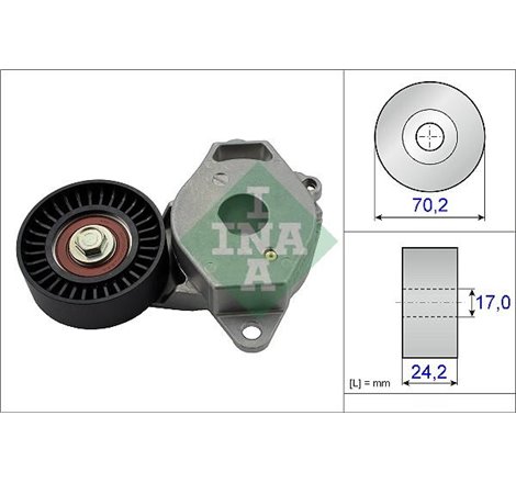 Multi-V belt tensioner DAIHATSU CHARADE VIII. TOYOTA AURIS. COROLLA. URBAN CRUISER. YARIS 1.33 11.08- - INA-534040910