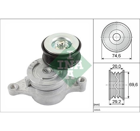 Multi-V belt tensioner MAZDA 2. 3 1.3-1.6 04.03-05.19 - INA-534045710