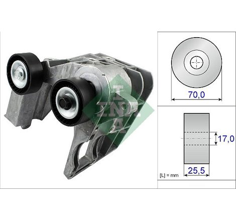 Multi-V belt tensioner FORD FIESTA V. FUSION. KA. STREET KA 1.3-1.6 09.96-11.08 - INA-534 0467 10