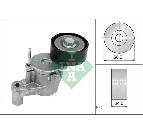 Multi-V belt tensioner VOLVO S60 III. S90 II. V60 II. V90 II. XC60 II. XC90 II. POLESTAR POLESTAR 1 2.0H 06.15- - INA-534072610